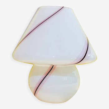 Lampe de chevet champignon en verre de murano