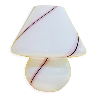 Lampe de chevet champignon en verre de Murano