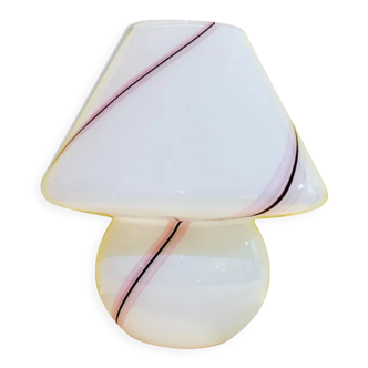 Lampe de chevet champignon en verre de murano