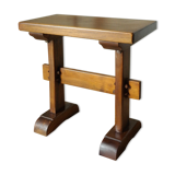 Country stool in ancient solid oak