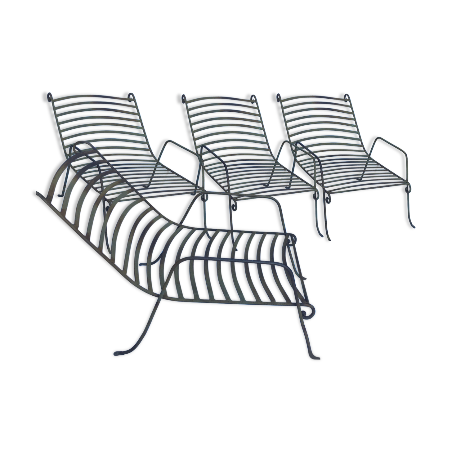 Set of 4 garden chairs