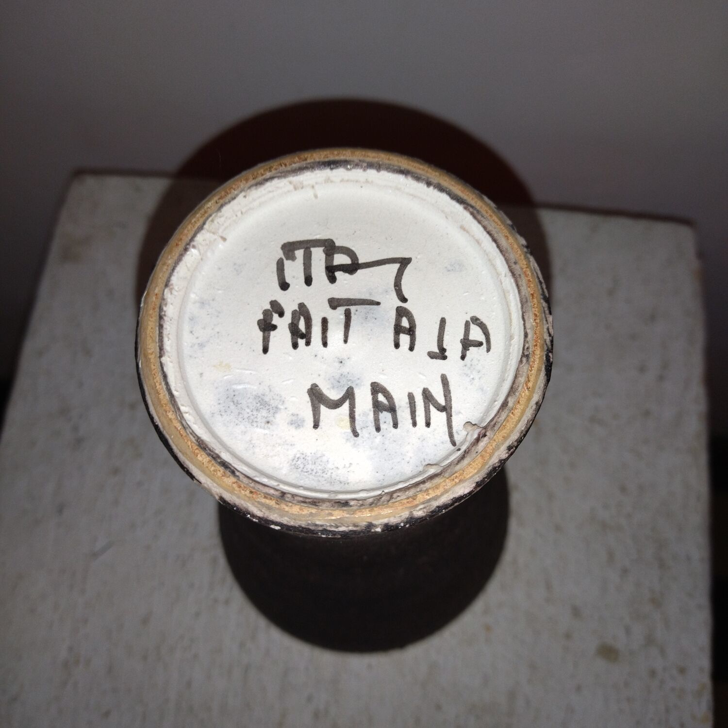 Ceramic diabolo vase 50s