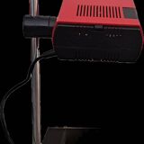 Vintage 70s red desk lamps “manade” by René Talopp