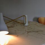 Original 1950s light blue & brass metal Swing Wall Light Made by Cosack, Germany