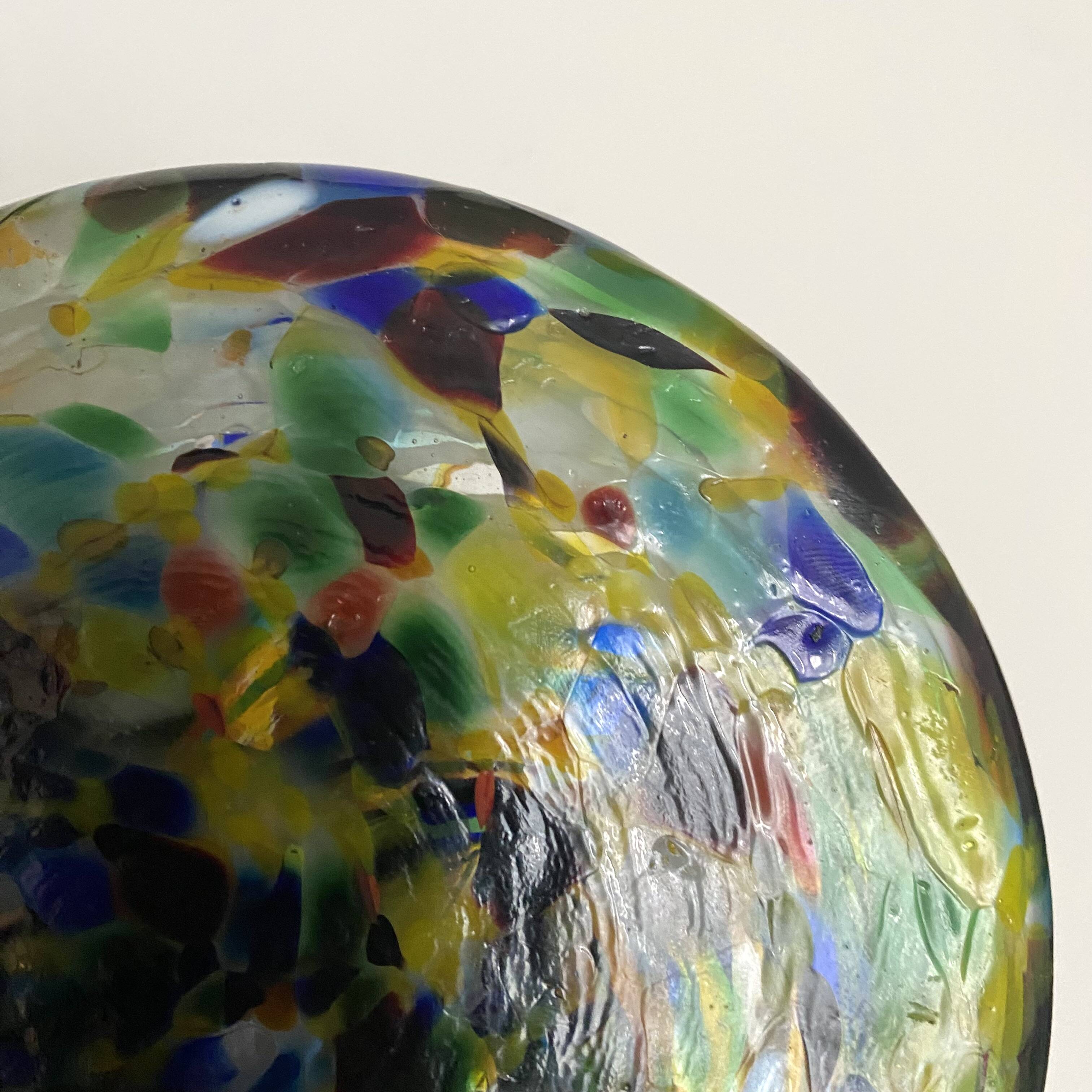 Blown glass trivet confetti Italy