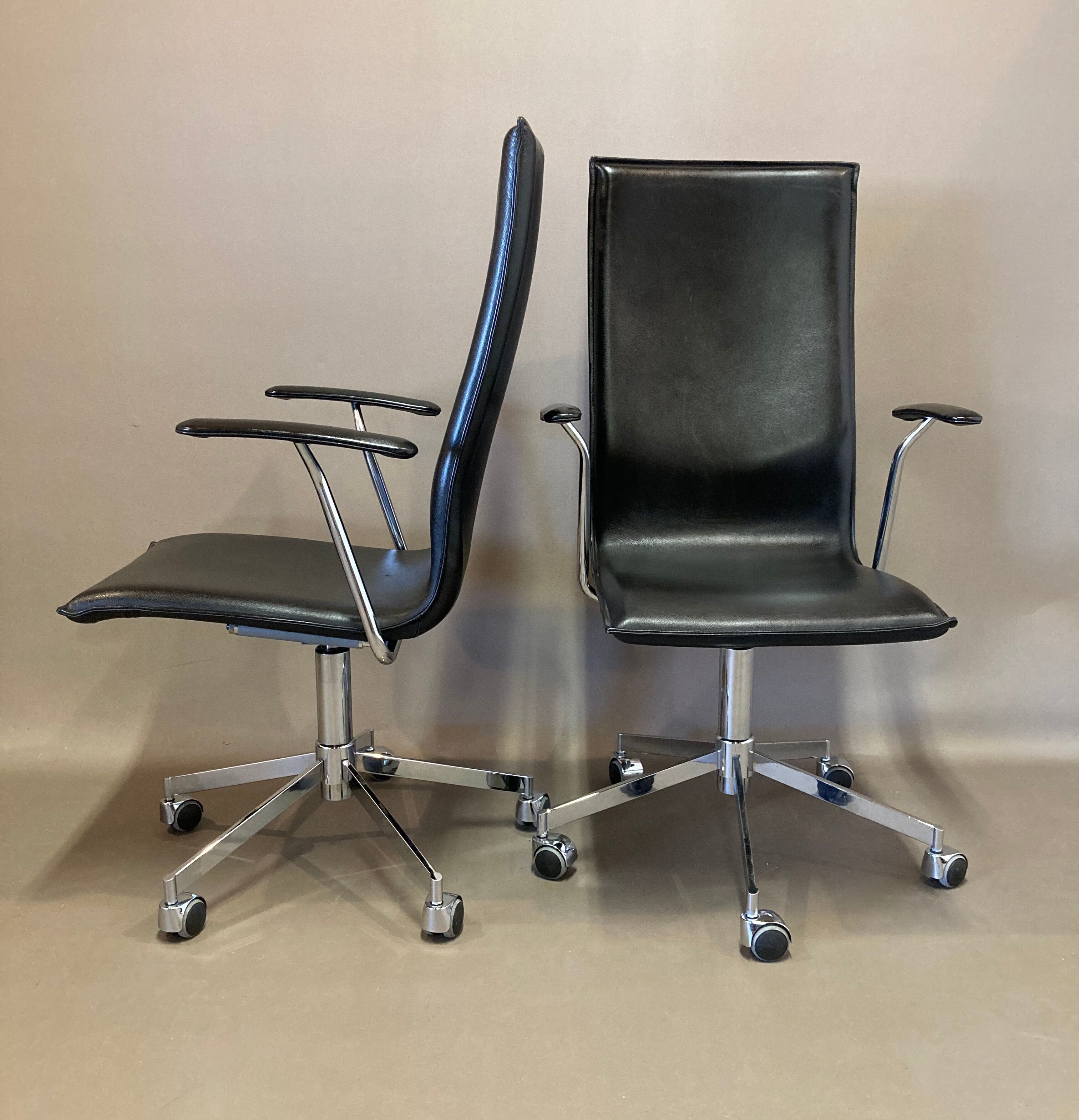 Leather office chair "bent krogh"