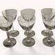 6 Art Deco red wine glasses