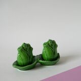 Pepper & salt set in slip, "fennel" model, 1970