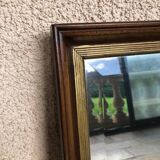 Antique solid wood mirror