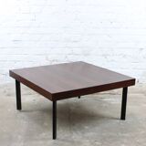 Square teak coffee table by Pierre Guariche for Meurop