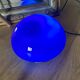 Lampe champignon vintage verre bleu roi