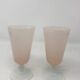 Set of 2 pink opaline glasses Empoli