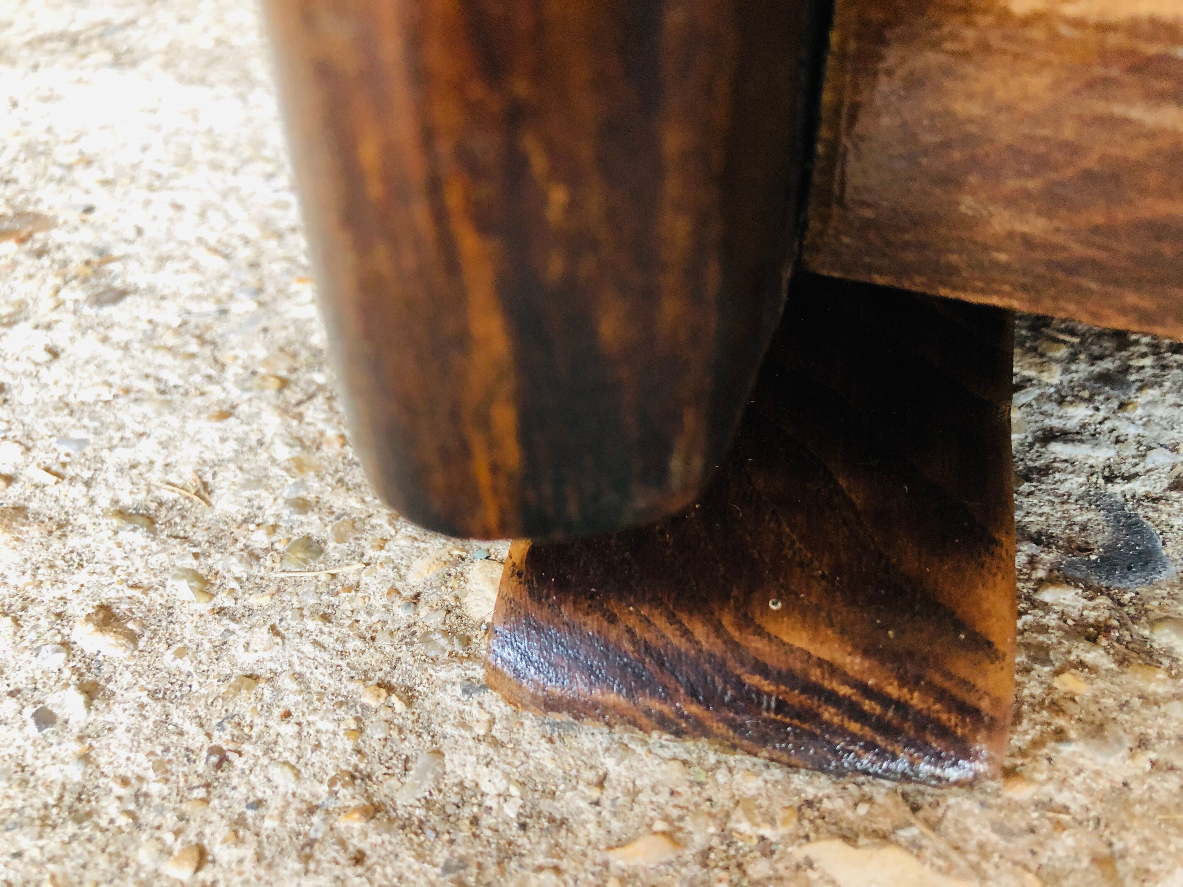 Art Deco chest of drawers in flambé walnut veneer circa 30's/ 40's