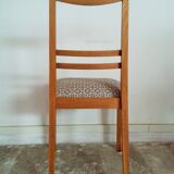 Suite de 4 chaises chêne années 50