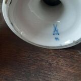 Vase meissen cobalt bleu serpent poignées