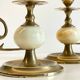 BOUGEOIRS Vintage Onyx Marble and Brass