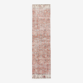 2x9 Turkish Pale Red Runner Rug, 71x288Cm