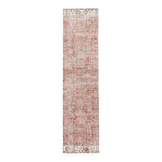 2x9 Turkish Pale Red Runner Rug, 71x288Cm