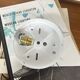Small round wall lamp ceiling light in glass vintage diamond point