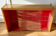 1960s light oak glass wall shelf