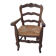 Chaise enfant vintage provençale en chêne