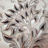 Ceramic trivet with floral motif by Fonck et Matéo (Vallauris)
