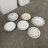 Set of 11 mismatched Terre de Fer plates