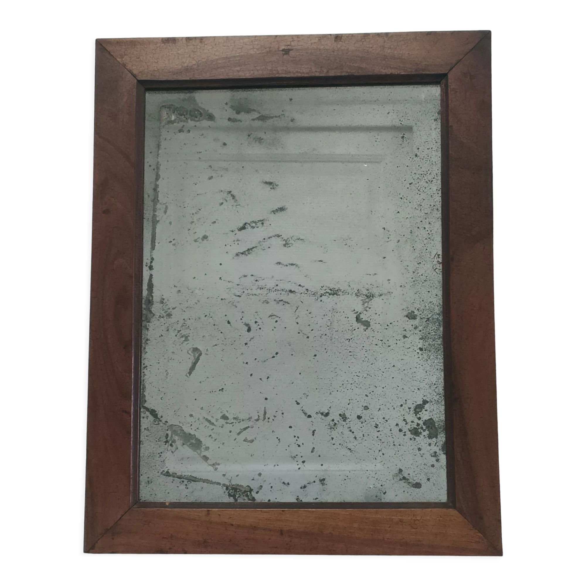 Solid wood mirror and patinated ice early twentieth century