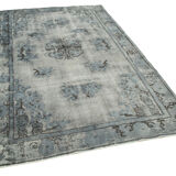 Hand-knotted antique turkish 1970s 172 cm x 264 cm grey carpet
