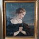 Tableau Ancien Portrait Féminin Du 19ème Siècle