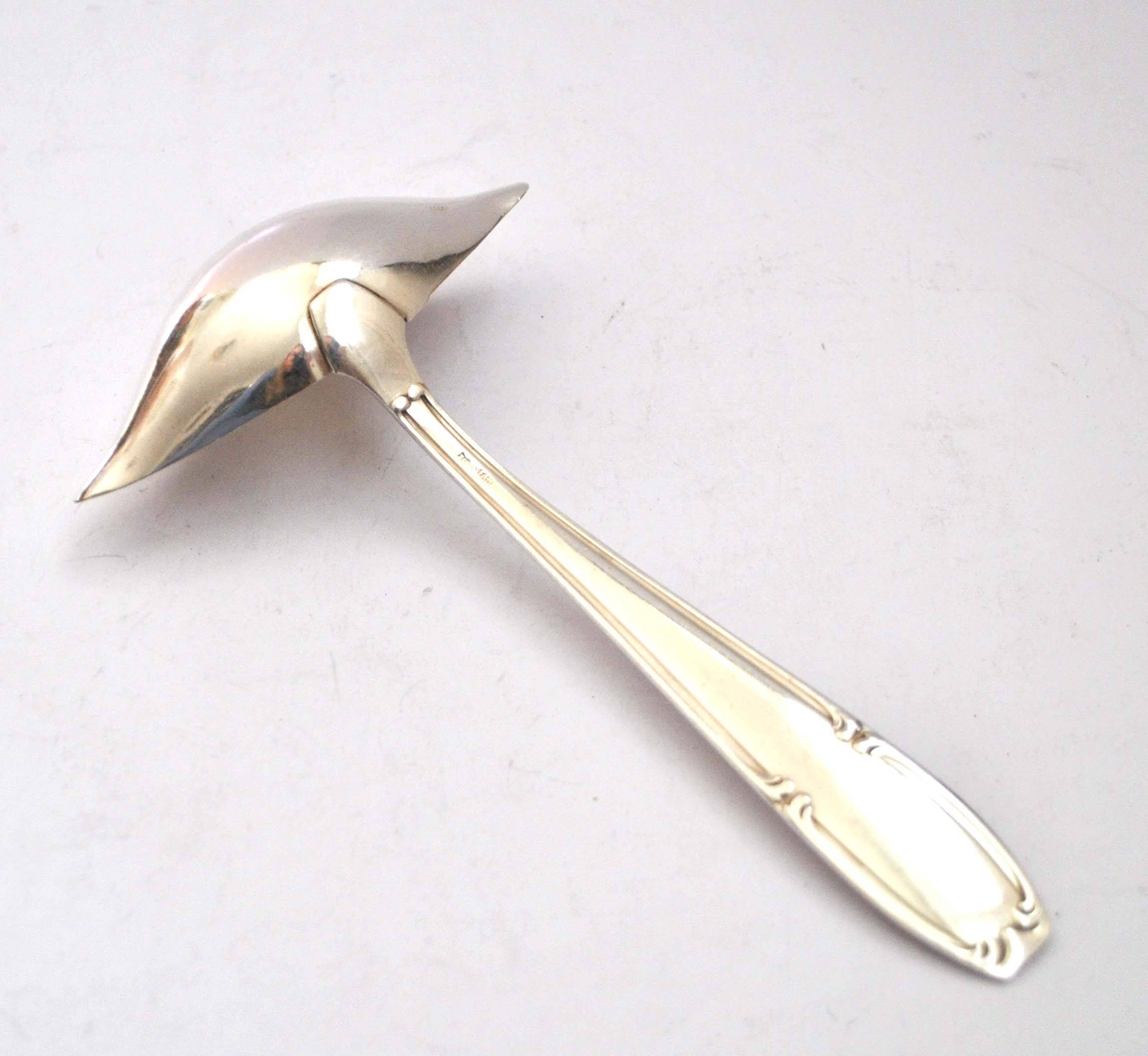 Sauce spoon Fat / lean ladle Silver metal service SFAM 18cm