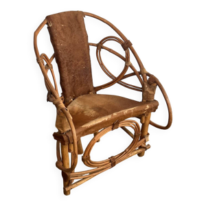 Fauteuil Moderniste Organique - rotin