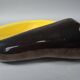 Large vintage 70s yellow and glossy ceramic bowl