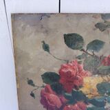 Oil on canvas, bouquet of flowers, signed Blondel.