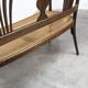 Fischel bench 1930 curved wood artisanal cane handmade