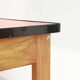 Vintage children's desk in solid oak and red formica, 50s/60s