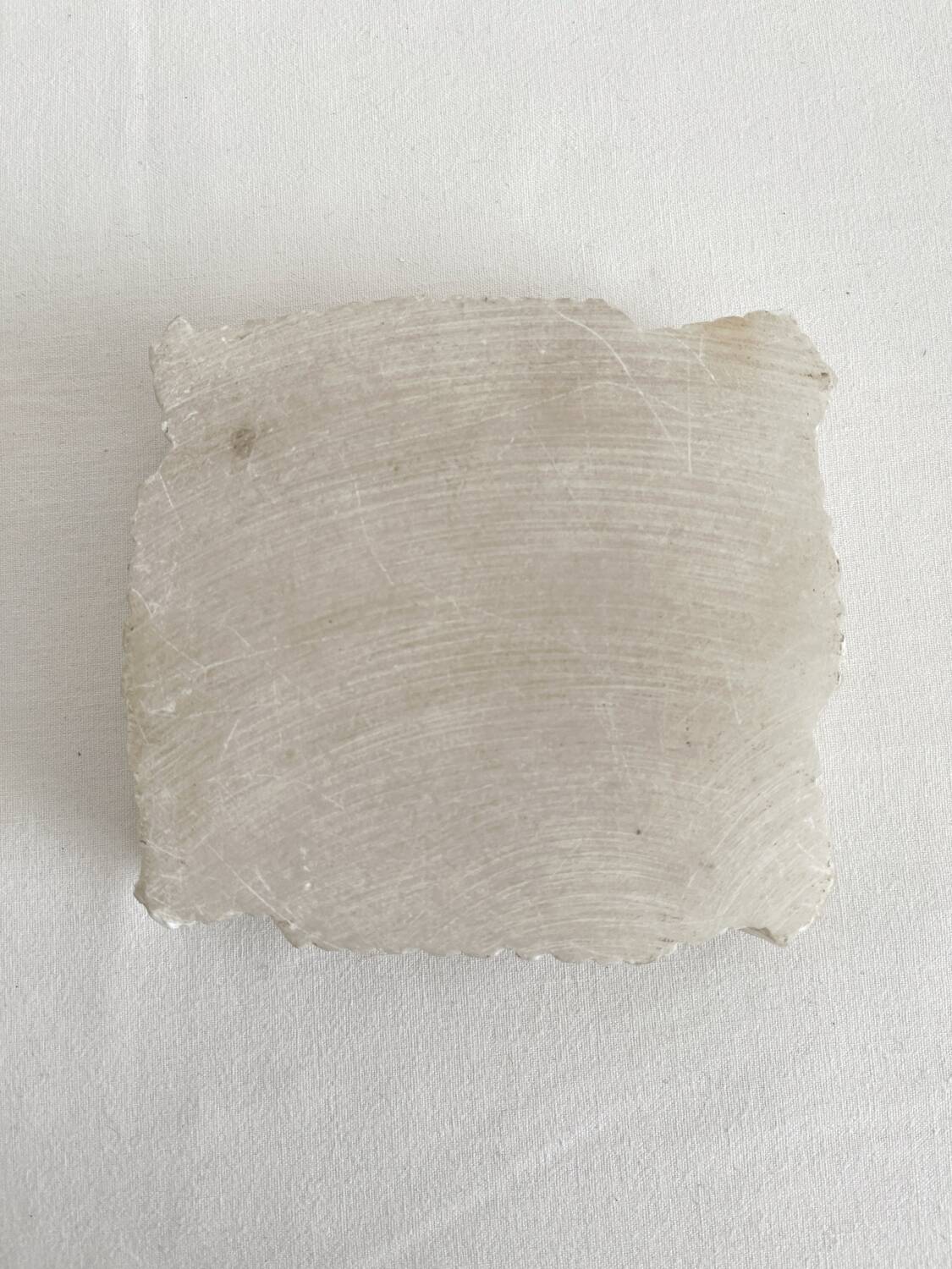 Vintage alabaster square ashtray