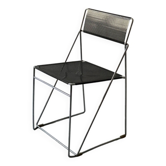 Chaise italienne en métal perforé de Niels Jorgen Haugesen pour X-Line, design année 1970