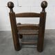 Brutalist children's chair by Charles Doudouyt 1960 oak and wicker