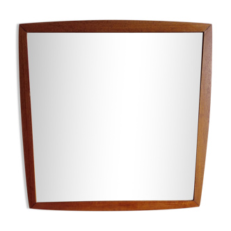 Closet square mirror frame in teak 1960 55x55cm