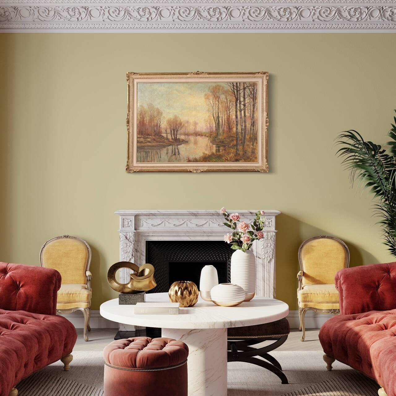 Landscape painting signed A. Corradi from the 20th century