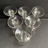 6 verres à vin blanc en cristal taillé