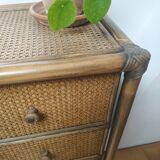 Rattan chest of drawers and canning