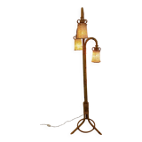 Vintage rattan floor lamp from the 70s