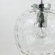 Large globe pendant lamp in bubble glass with Limburg & chrome, Germany, 1970s.