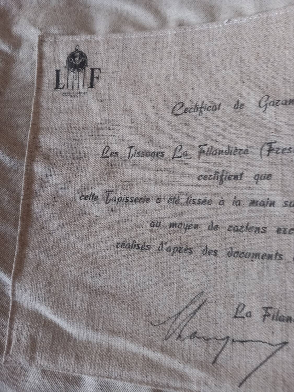 French wall tapestry Jacquard - La Filandiere