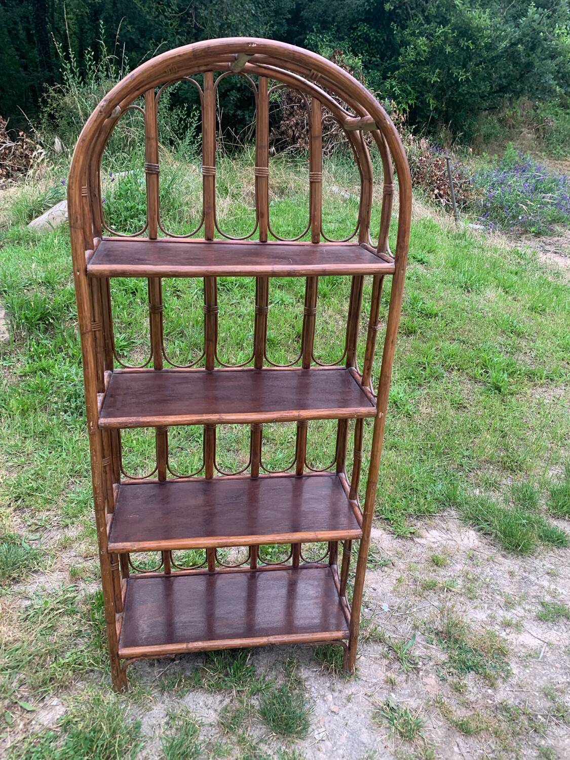 Art deco bamboo shelf