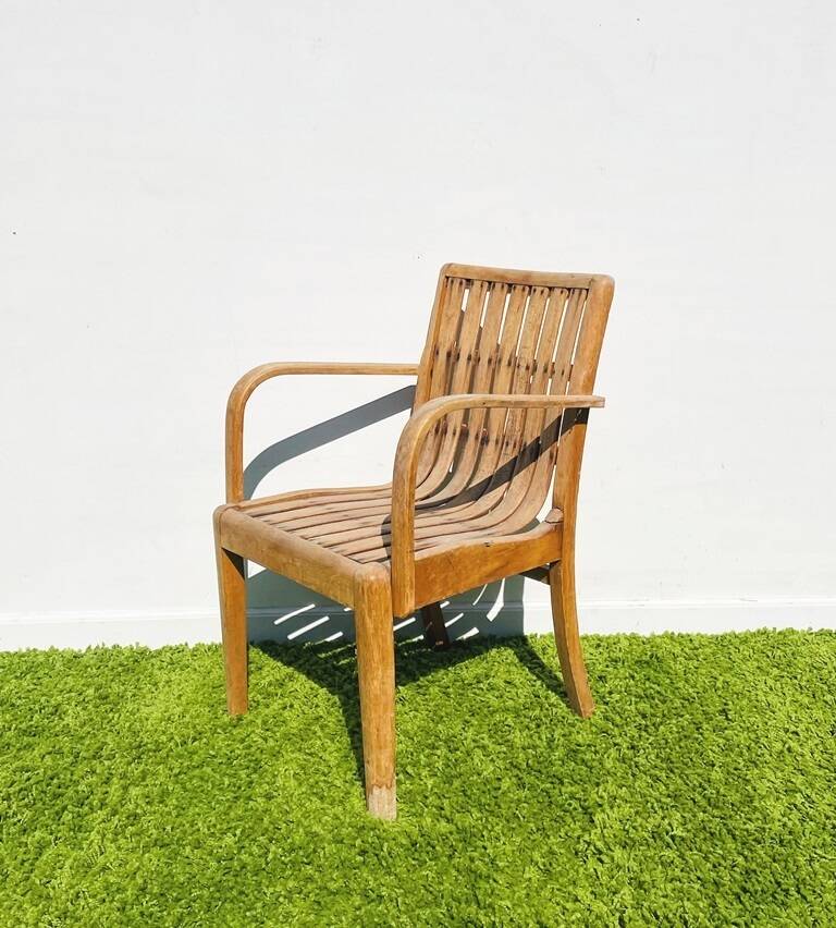 Vintage 1960s Wooden Children's Armchair