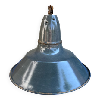 Pendant lamp for industrial lamp Enamelled bowl 1970 Workshop Factory