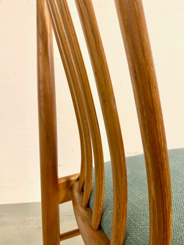 Chaises de salle à manger en teck danois par H.W. Klein pour Bramin années 1960